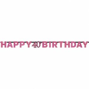 Partykette 40 Sparkling Celebration Pink