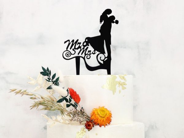 Cake-MastersCake Topper Mr. & Mrs. schwarz