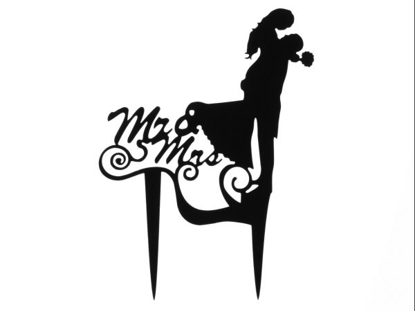 Cake-MastersCake Topper Mr. & Mrs. schwarz