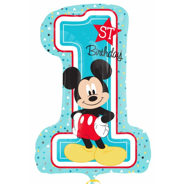Folienballon "Mickey 1st Birthday" 48 x 71cm
