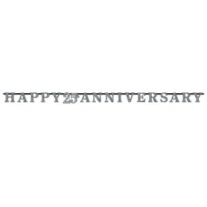Partykette Silberne Hochzeit / Happy 25 Anniversary