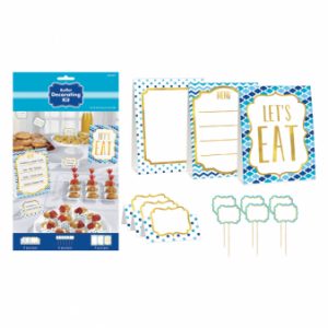 Buffet Deko-Set blau