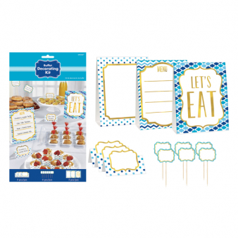 Buffet Deko-Set blau