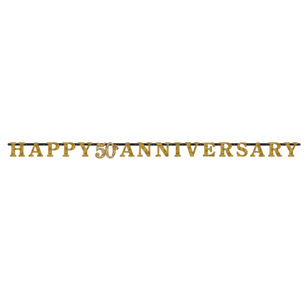Partykette Goldene Hochzeit / Happy Anniversary