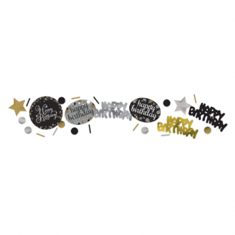 Konfetti Happy Birthday Sparkling Gold