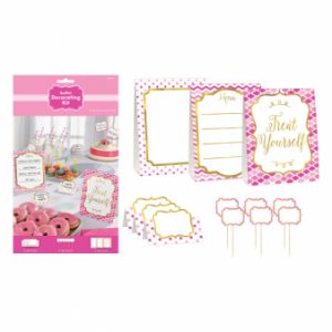 Buffet Deko-Set rosa
