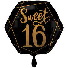 Folienballon "Sweet 16 " , 58x55cm