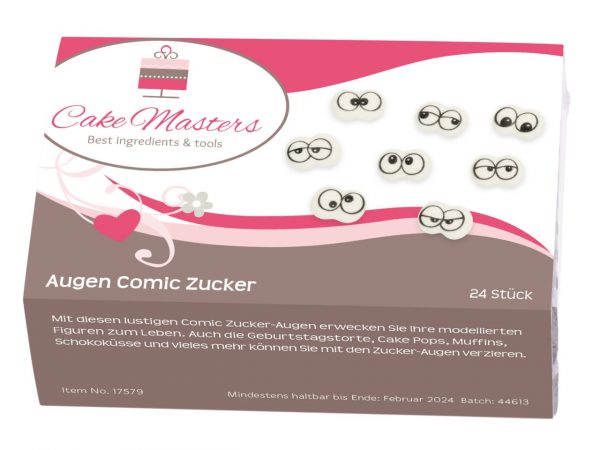 Cake-Masters Augen Comic Zucker 24 Stück
