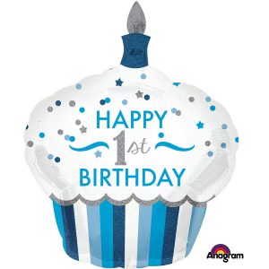 Folienballon SuperShape "1st Birthday Cupcake Boy"
