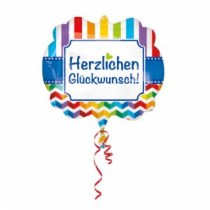 SuperShape "Herzlichen Glückwunsch" Folien Balloon 63 x 55cm