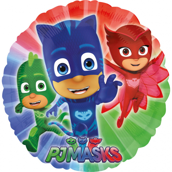 Standard "PJ Masks" Folienballon Rund 43cm