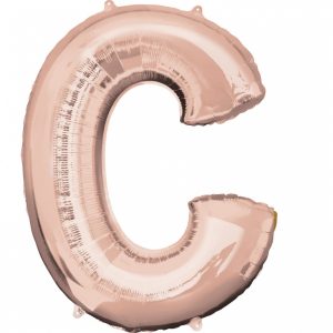 Folienballon SuperShape Buchstabe C Rose-Gold, 63cm x 81cm