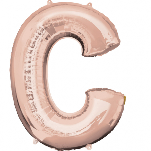 Folienballon SuperShape Buchstabe C Rose-Gold, 63cm x 81cm