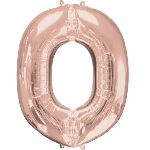 Folienballon SuperShape Buchstabe O Rose-Gold, 66cm x 83cm