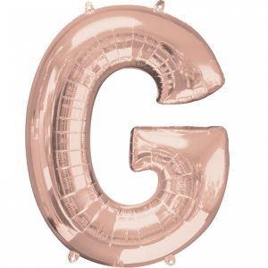 Folienballon SuperShape Buchstabe G Rose-Gold, 63cm x 81cm