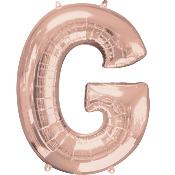 Folienballon SuperShape Buchstabe G Rose-Gold, 63cm x 81cm