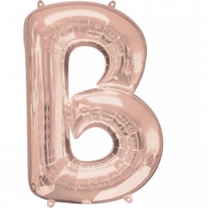 Folienballon, SuperShape Buchstabe B Rose-Gold, 58cm x 86cm