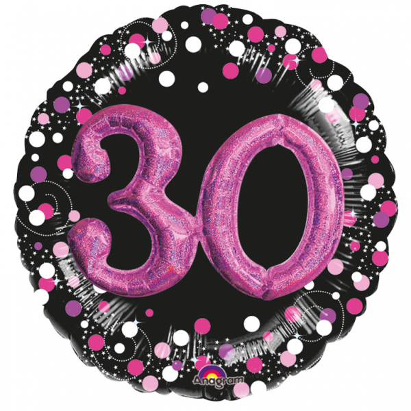 Folienballon Multi Balloon Sparkling pink 30