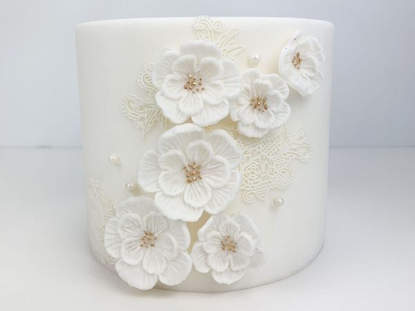 Cake-Masters Zuckerblumen weiß 6 Stück