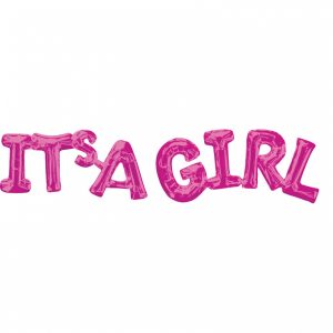 Folienballon SuperShape Satz "It's a Girl!"