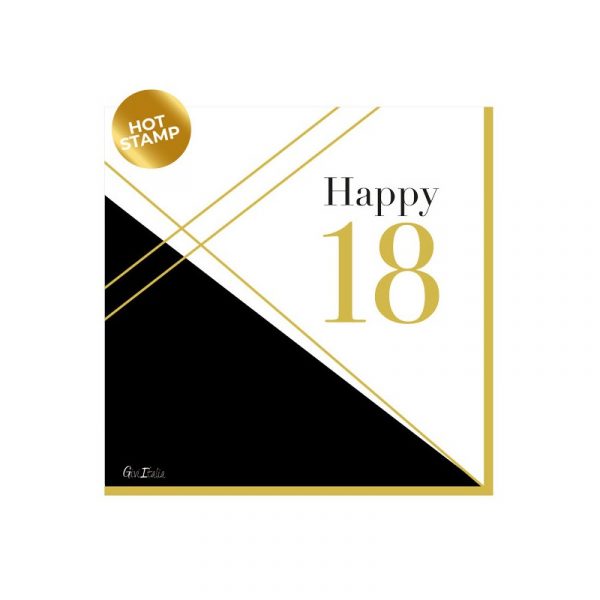 16 Servietten Happy 18