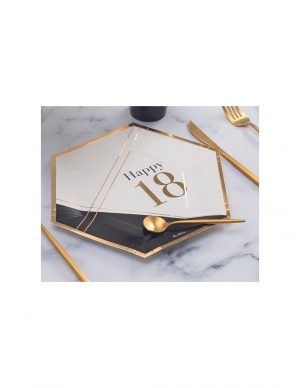 8 Pappteller ESAGONALI HAPPY 18