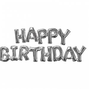 SuperShape Satz "HAPPY BIRTHDAY" Silber