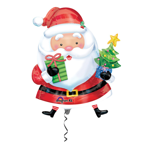 Folienballon - SuperShape Santa mit Baum