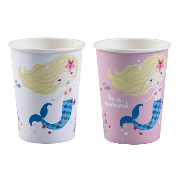 8 Papierbecher Be a Mermaid