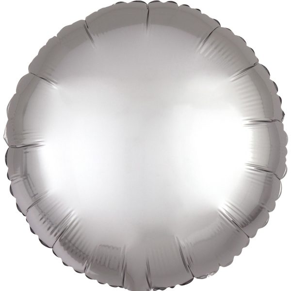 Folienballon "Satin Luxe" Platinum Rund, 43cm