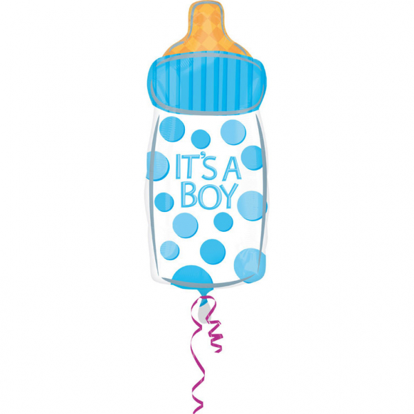 Folienballon Junior Shape Babyfläschchen It's a Boy