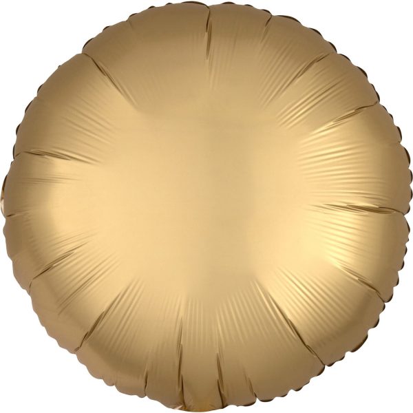 18313-3680101-1-3-1500+ Folienballon "Satin Luxe" Gold Sateen Rund, 43cm