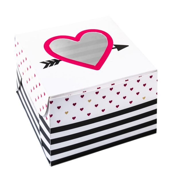 2 Kuchenboxen Everyday Love Papier 7,5 x 11,5 x 11,5 cm