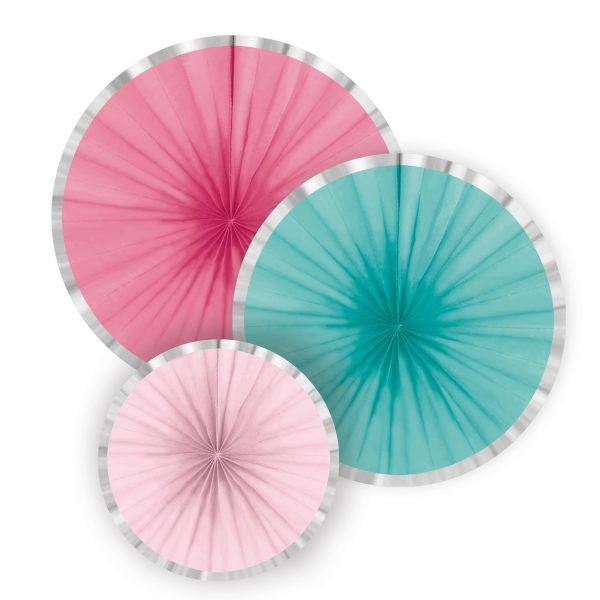 3 Deko-Fächer Flamingo Paradise, sortiert