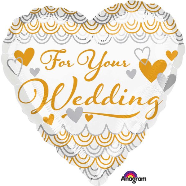 Folienballon Herz "For Your Wedding"