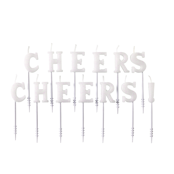 13 Buchstaben-Kerzen Cheers Cheers!