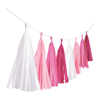 Girlande Fransen Hot Pink Papier 304 cm