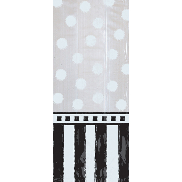 20 Zellophantüten Birthday Accessories - Black & White