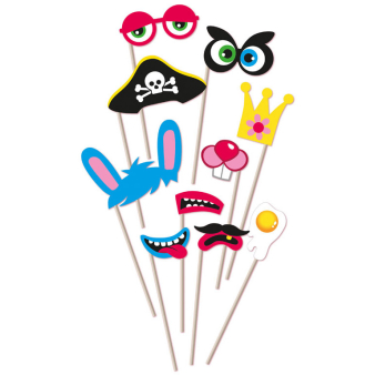 Fotorequisiten-Set Fun Papier / Holz 10-teilig 26 x 15,9 cm