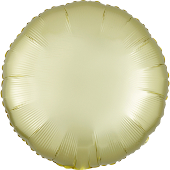 Standard Satin Luxe Pastel-Gelb Rund Folienballon
