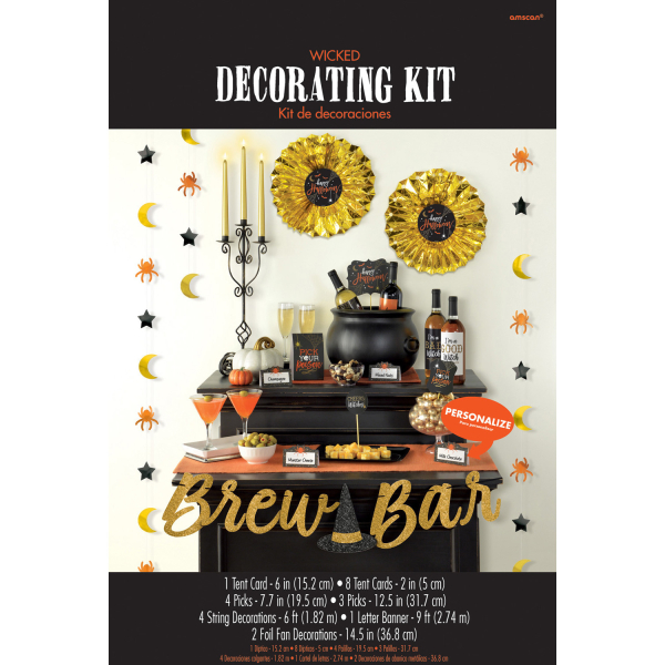 Deko-Set Brew Bar Papier / Folie / Holz 23-teilig