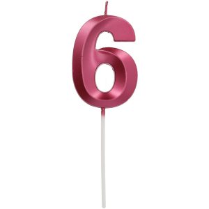 18886 Kerze Glamour Ziffer / Zahl 6