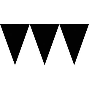 Wimpelkette schwarz Papier 457 x 17,7 cm