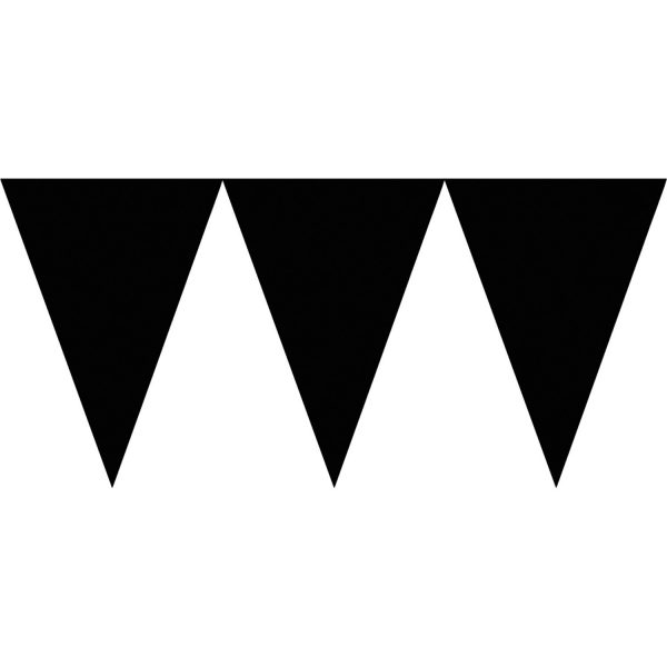 Wimpelkette schwarz Papier 457 x 17,7 cm