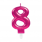Zahlenkerze 8 Sparkling Celebrations Pink 8cm