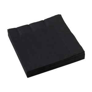 Servietten Schwarz 33x33cm