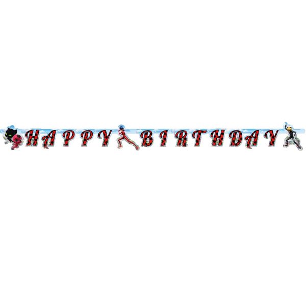 Partykette "Miraculous" Happy Birthday 2m