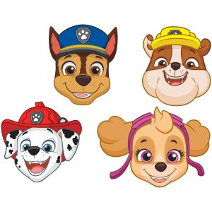 8 Masken Paw Patrol 2018 Papier 25,3 x 25,2 cm