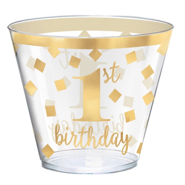 Servier Schüssel 1st Birthday gold 25cm