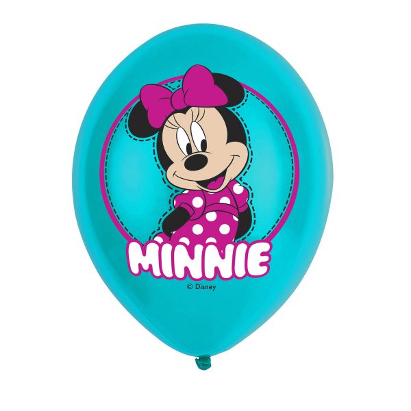 6 Latexballons Minnie Maus 4-farbig 27,5cm/11"